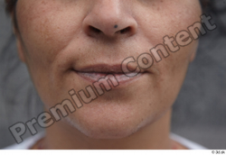Mouth Woman White Casual Average Street photo references